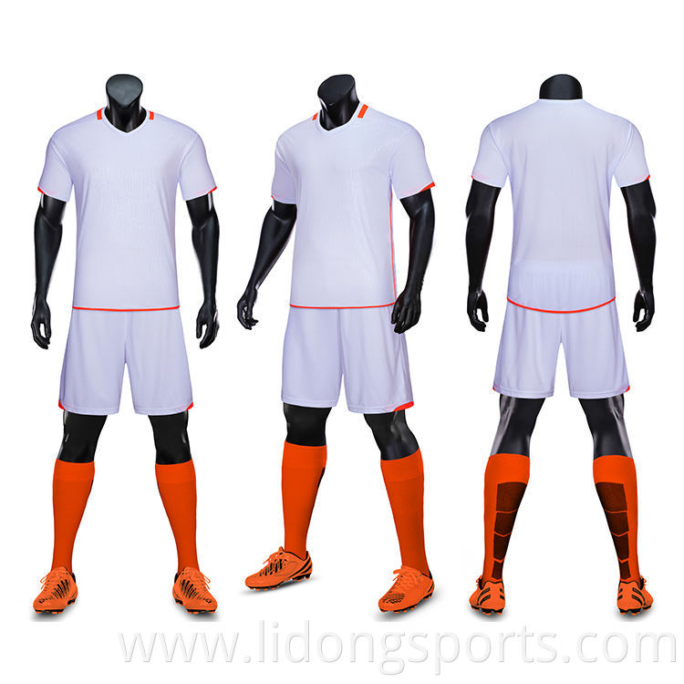 Manufacturer Wholesale Sport Wear Soccer Polyester Youth Soccer Wear Sets Soccer Jersey Set White